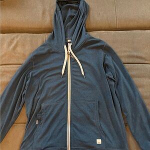 Vuori Blue Zip-Up Hoodie